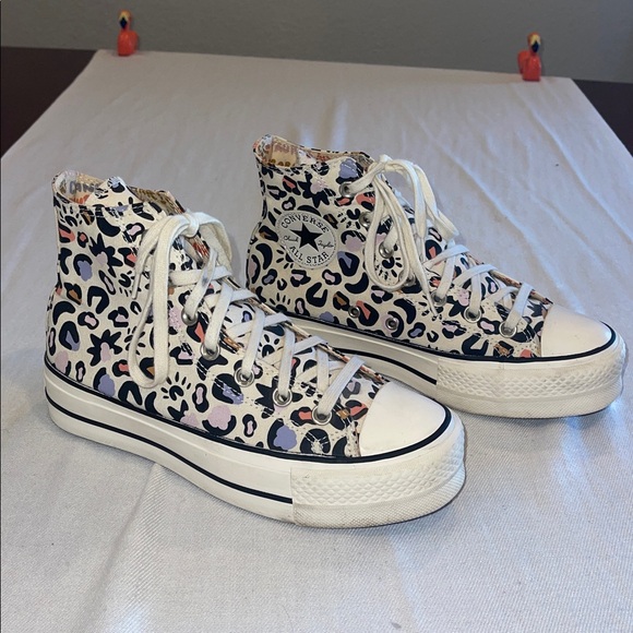 Converse MYSTIC LEOPARD Chuck Taylor LIFT PLATFORM High Top MAKE MAGIC SZ 7 - Picture 5 of 8
